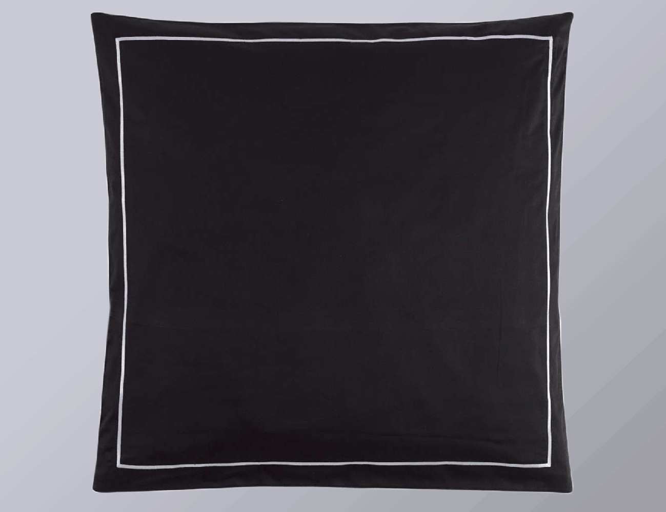 Christian Fischbacher Premium Satin Bettwäsche schwarz mit weißem Rahmen
